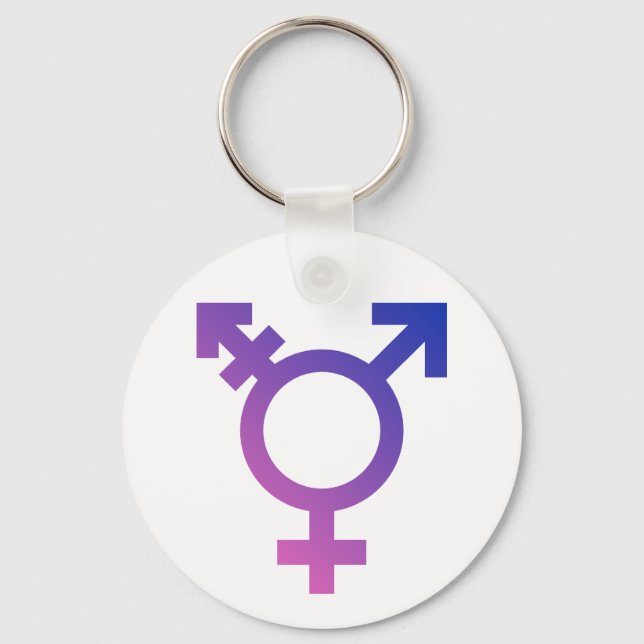 Transgender Symbol Logo Key Ring (Front)