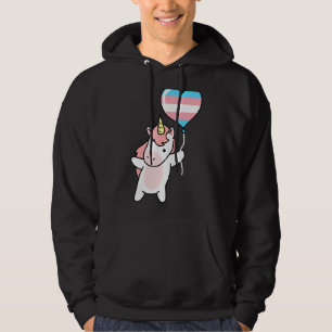Transgender Unicorn Trans Pride Flag Lgbtq Gender  Hoodie