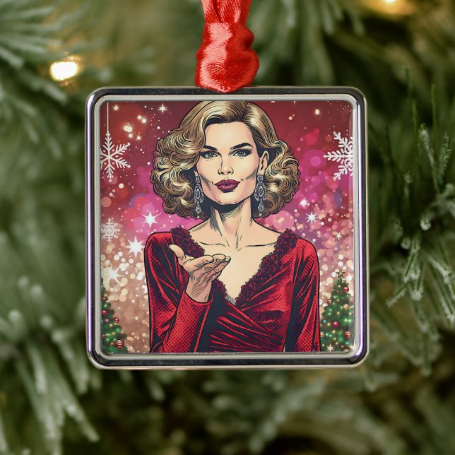 Transgender Woman Festive Christmas   Metal Tree Decoration (Tree)