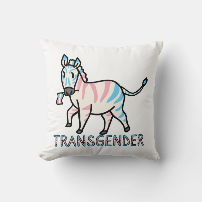 Transgender Zebra Cushion (Front)