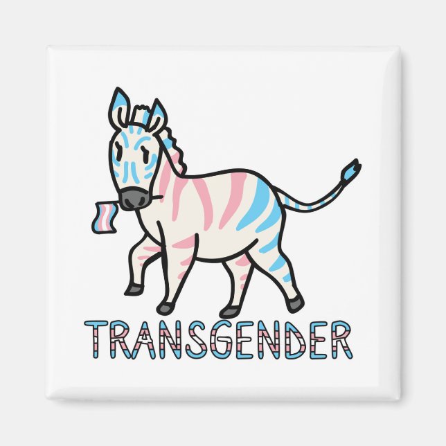 Transgender Zebra Magnet (Front)