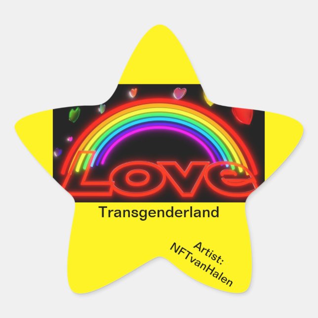 Transgenderland: Star Sticker (Front)