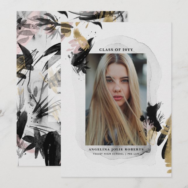 Transience 1 Photo Graduation Invitation (Front/Back)