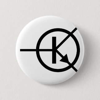 transistor electronics 6 cm round badge