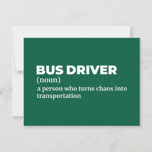 Transit Driver Funny Definition Postcard