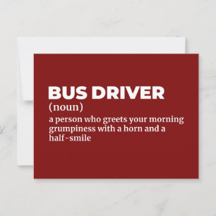 Transit Operator Humour Definition Postcard