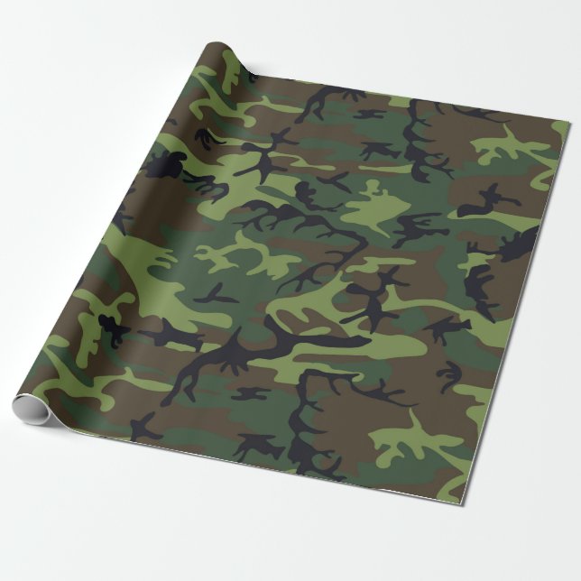 Transitional Camouflage Patterns Wrapping Paper (Unrolled)