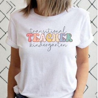Transitional Kindergarten Teacher Cute Pastel Gift T-Shirt