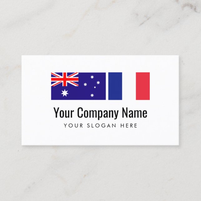 Translation Australian English French translator Business Card (Front)