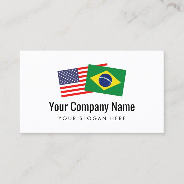 Translation Brazilian Portuguese American English Business Card (Front)