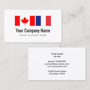 Translation Canadian English French translator Business Card