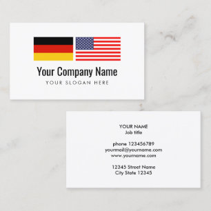 Translation service German US English translator Business Card