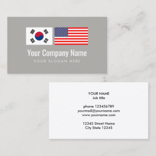 Translation service Korean English translator Business Card
