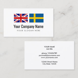 Translation services English Swedish translator Business Card