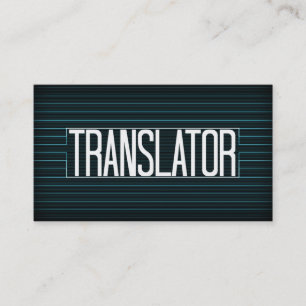 Translator Elegant Stripe Business Card