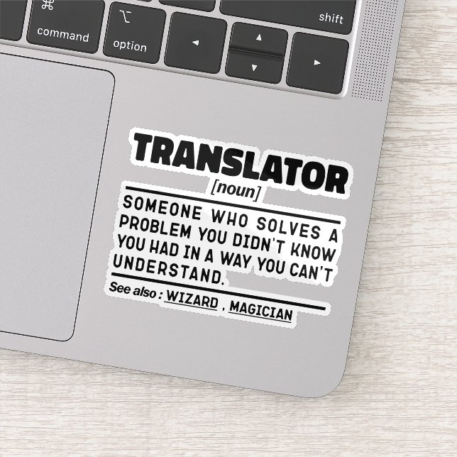Translator Noun Definition Birthday Present Funny (Detail)