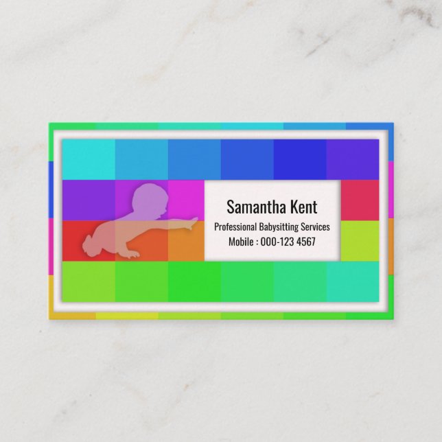 Translucent Baby Crawling Business Card (Front)