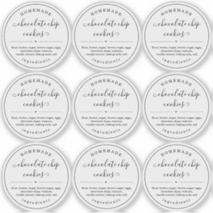 Translucent Clear Homemade Food Label Sticker
