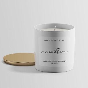Translucent Clear Personalised Candle Labels