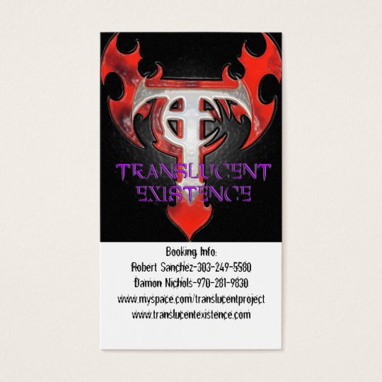 Translucent Existence Biz Cards
