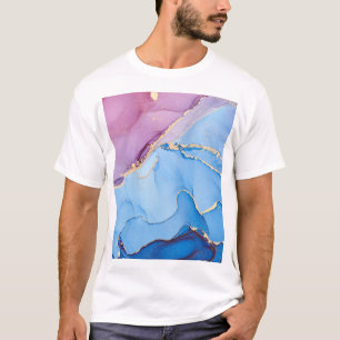 Translucent Hues Fluid: Alcohol Ink Abstract T-Shirt