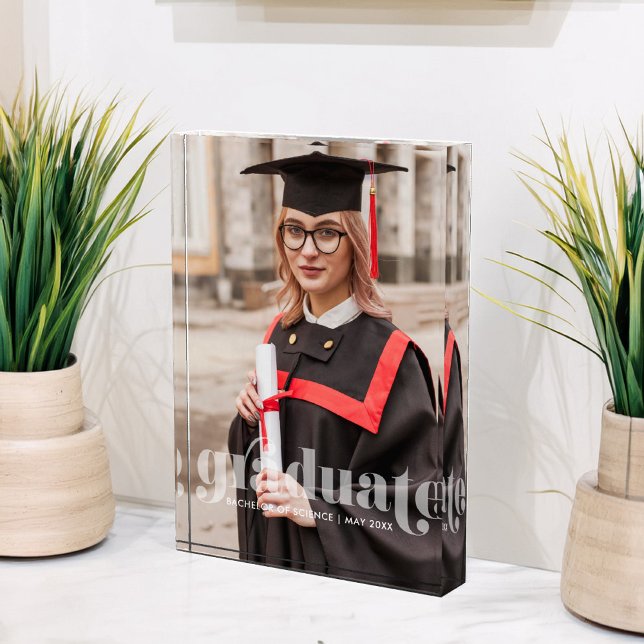 Translucent Letters "Graduate" Custom Photo Block (Creator Uploaded)
