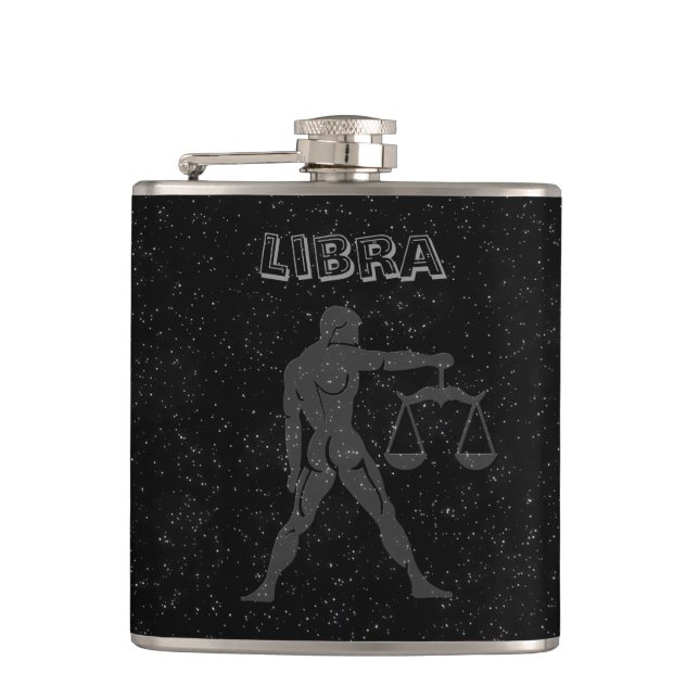 Translucent Libra Hip Flask (Front)