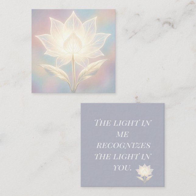 Translucent Lotus on Soft Background Card (Front/Back)