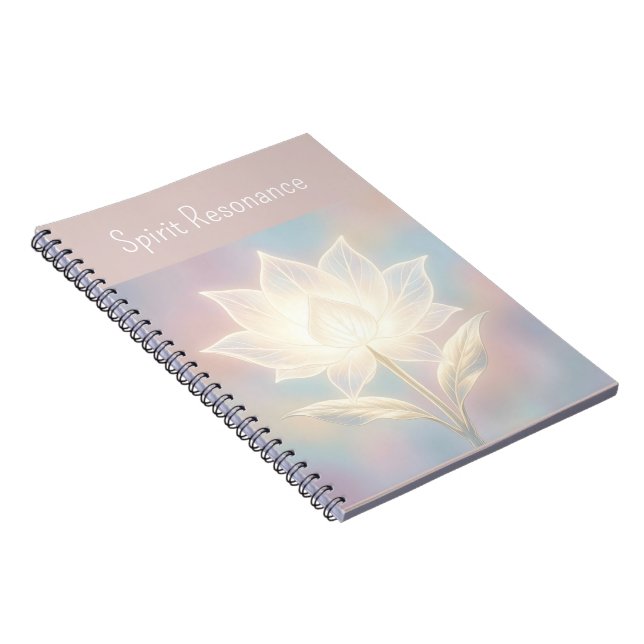 Translucent Lotus on Soft Background Notebook (Right Side)