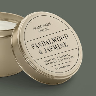 Translucent Minimalist Apothecary Candle Labels