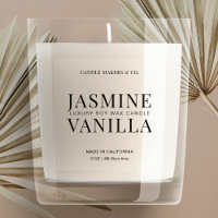 Translucent Minimalist Elegant Clear Candle Label