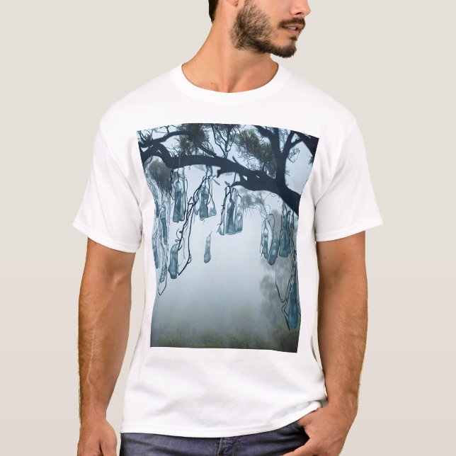 Translucent Misty Eerie Ghost Pods Australian Bush T-Shirt (Front)