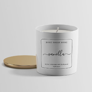 Translucent Personalised Candle Label Sticker