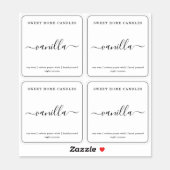 Translucent Personalised Candle Label Sticker (Sheet)