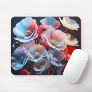 Translucent Poppies Mouse Mat
