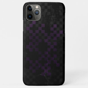 Translucent Purple and Grey Sqares on Faded Black iPhone 11 Pro Max Case