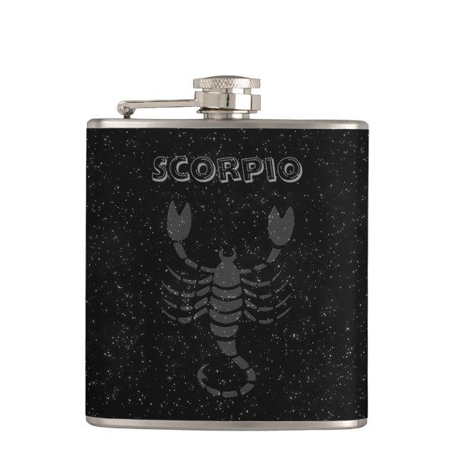 Translucent Scorpio Hip Flask (Front)
