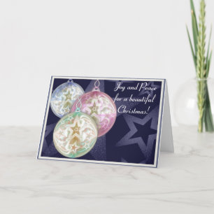 Transluscent baubles! holiday card