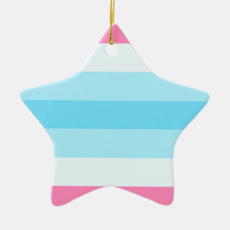 transmasculine flag ceramic tree decoration