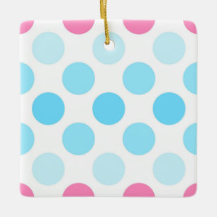 Transmasculine Pride Flag Colours Polkadots Ceramic Ornament