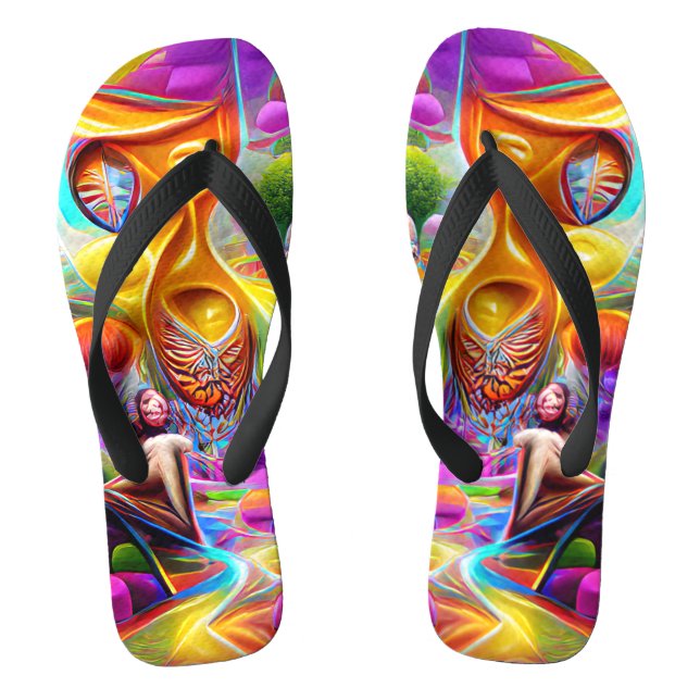 Transmigration of Souls Custom Created Flip Flops (Footbed)