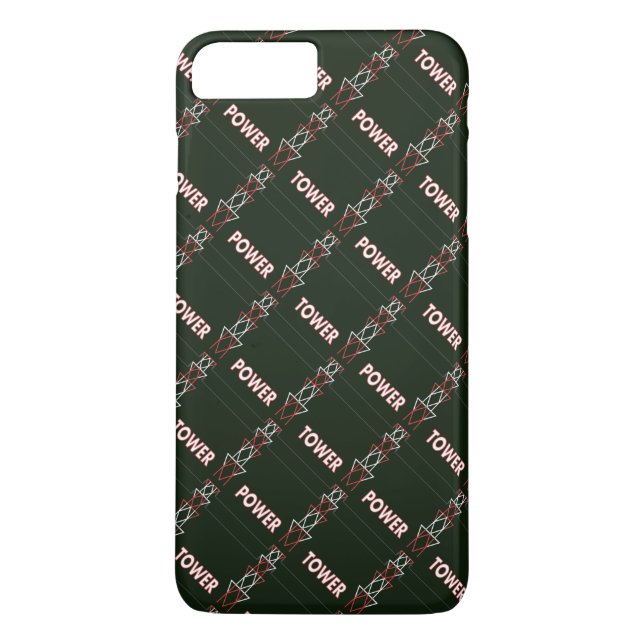 Transmission Tower and Power Line Pattern Case-Mate iPhone Case (Back)