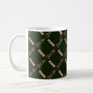 Transmission Tower and Power Line Pattern Coffee M Mug