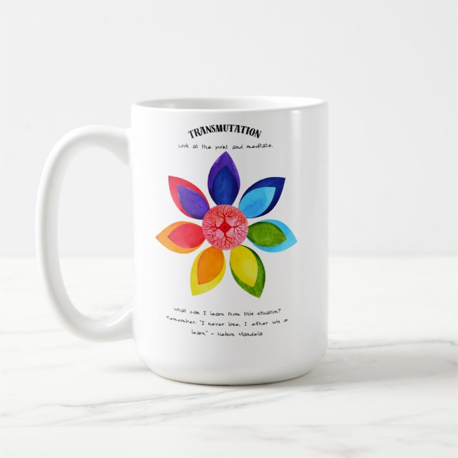 Transmutation and Learning Positive Affirmation Coffee Mug (Left)