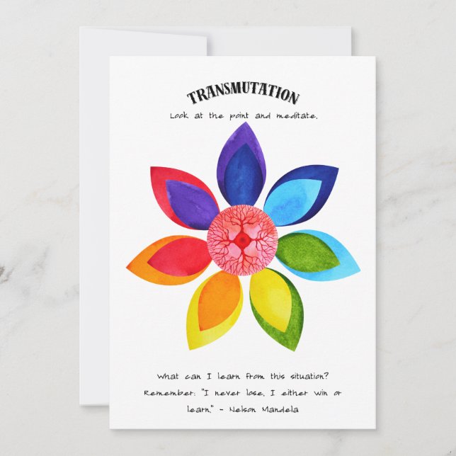 Transmutation and Learning Positive Affirmation Holiday Card (Front)