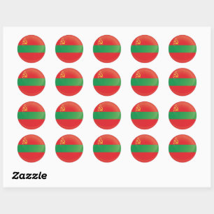 Transnistria  Round Icon Flag Classic Round Sticker