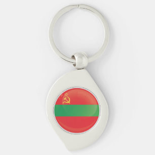 Transnistria  Round Icon Flag Key Ring