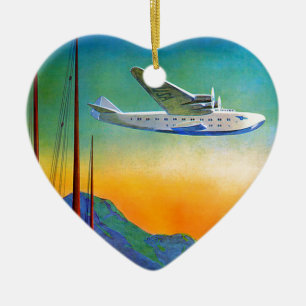 Transpacific Travel Ceramic Ornament