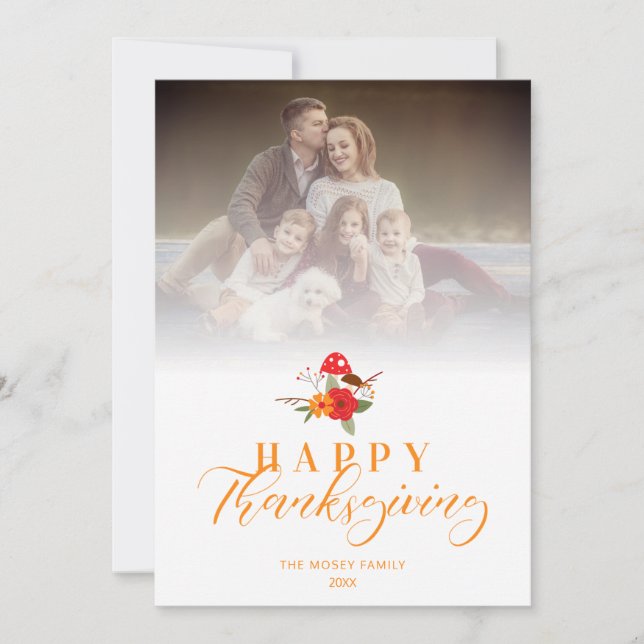 Transparency Happy Thanksgiving Family Photo (Front)