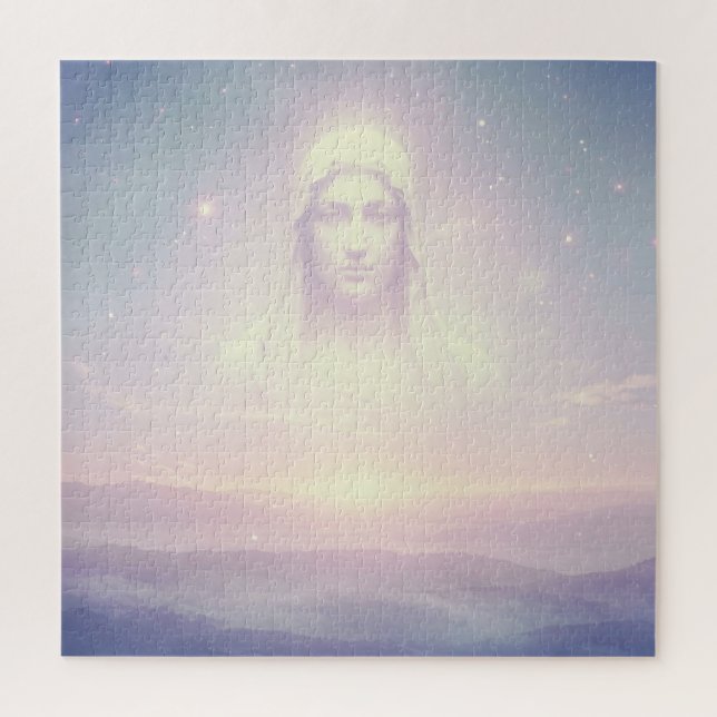 Transparent Angelic Male Spirit Appears in Sky Jigsaw Puzzle (Vertical)